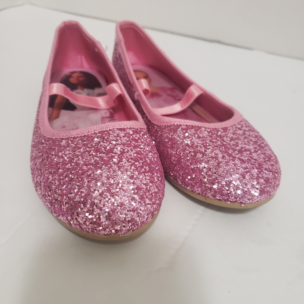Glittery Pink Kids Dress Birthday Princess Dress Shoes Sz:32  US sz: 1